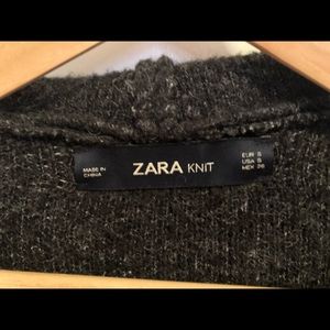 Zara Knit Grey Hooded Sweater